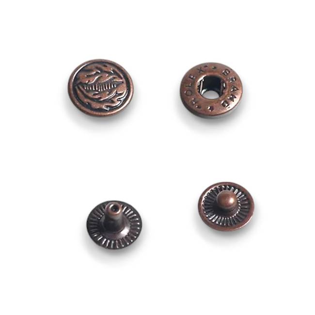 54 No Desenli Çıtçıt - 50 Takım - Deri Hobi