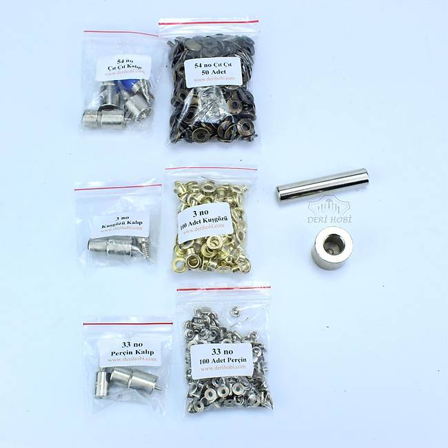 Elde Çakma Seti – Deri Hobi, Çıtçıt & Perçin & Kuşgözü Seti