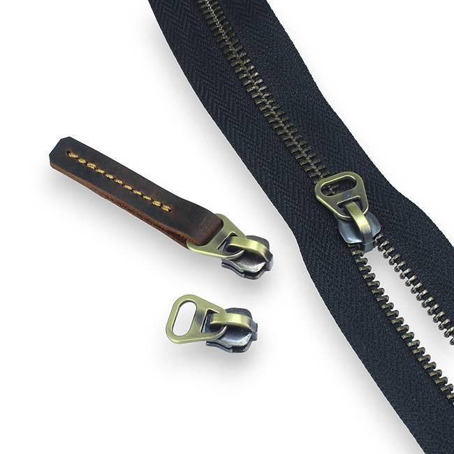 Fırçalı Antik Fermuar Başlığı - Kürsör - Elcik 1 Adet