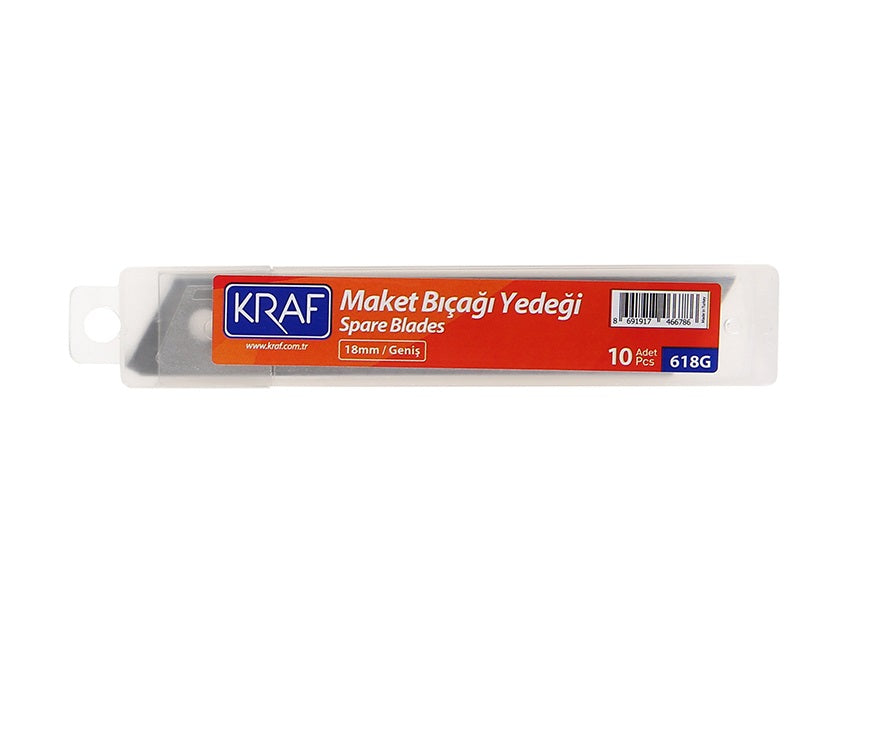 Kraf Maket Bıçağı Yedeği 18 mm - 10 adet - Deri Hobi