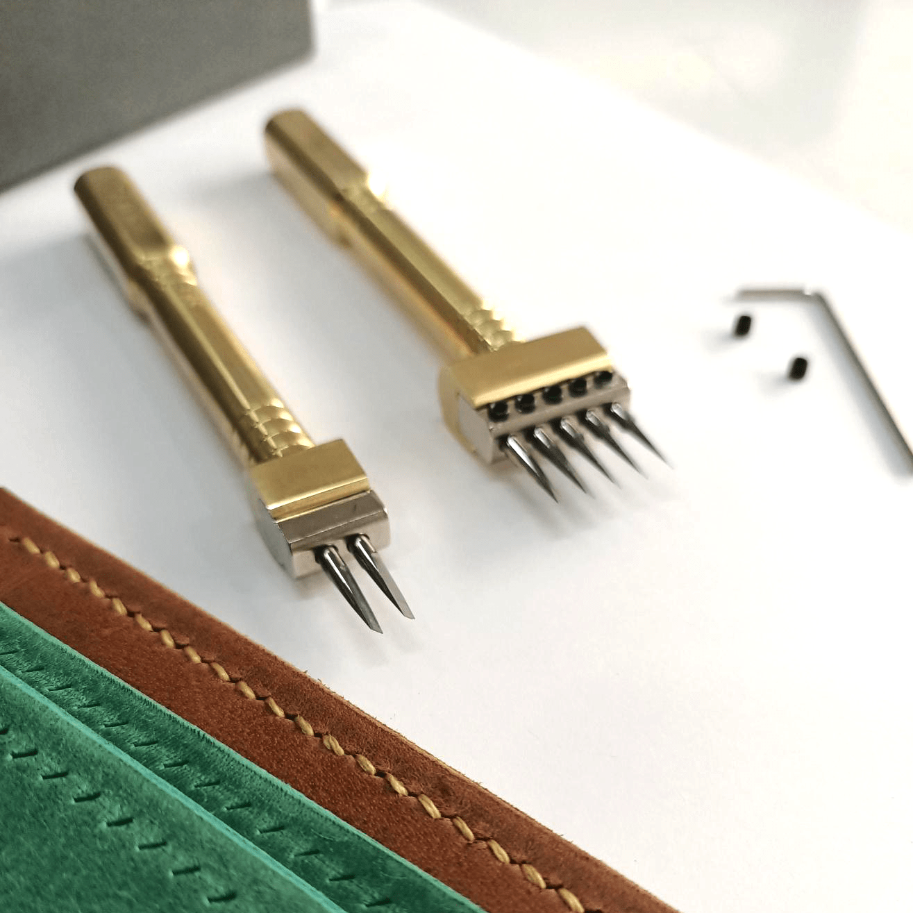 Fransız Stil Deri Delme Zımba Seti 3,85 mm - Premium