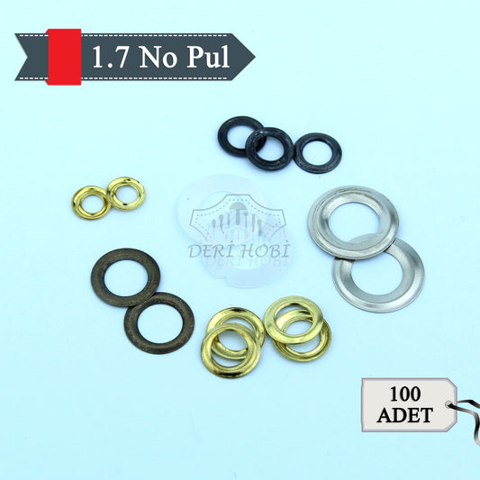 1.7 No Kuşgözü  Pulu - 100 lu - Deri Hobi