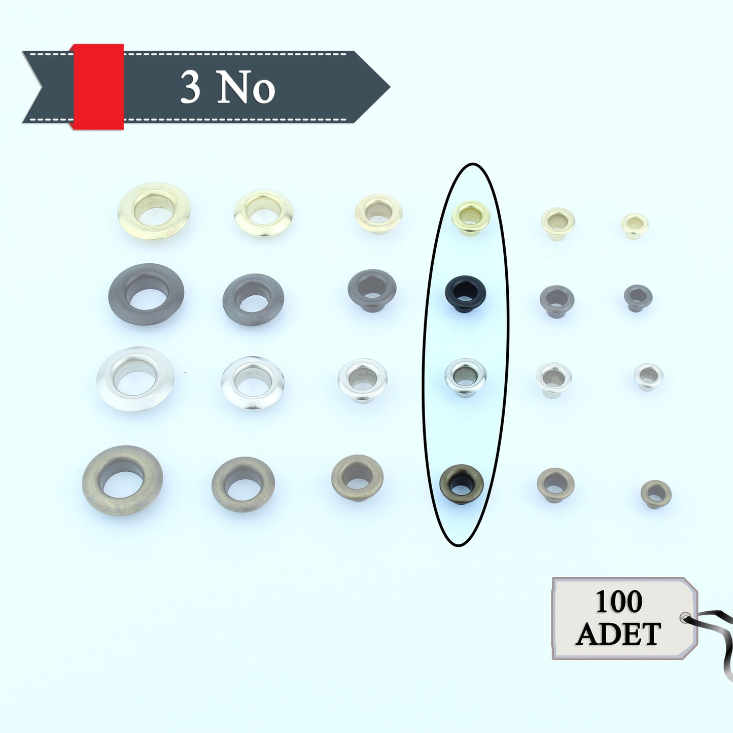 3 No Kuşgözü 100 lu- Pulsuz - Deri Hobi