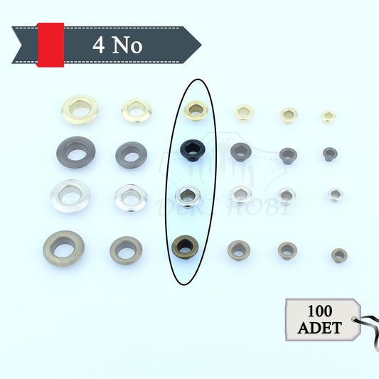 4 No Kuşgözü Pulsuz  - 100 lu - Deri Hobi