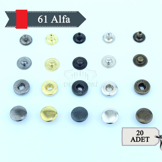 61 Alfa Çıtçıt - 20 Takım - Deri Hobi