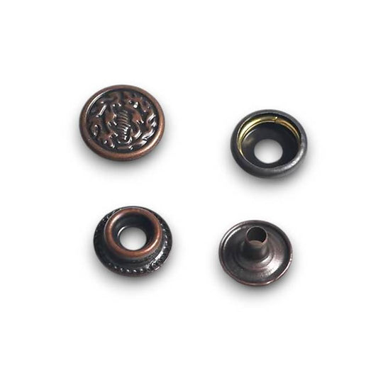 61 No Desenli Çıtçıt - 50 Takım - Deri Hobi