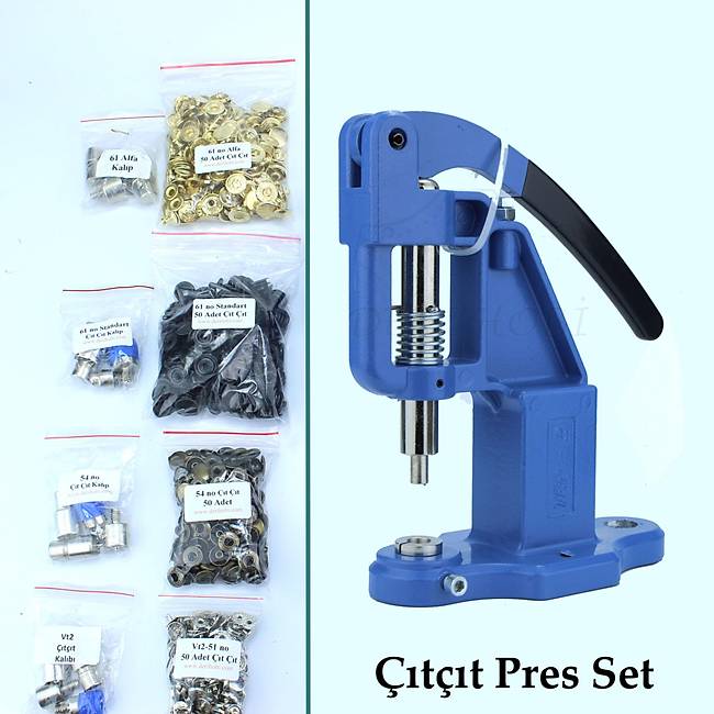 Çıtçıt Pres Set – Deri Hobi, Çıtçıt Çakma Seti