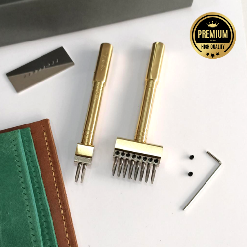 Fransız Stil Deri Delme Zımba Seti 3,85 mm - Premium